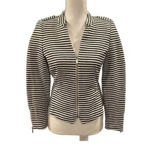 H&M striped tweed blazer jacket